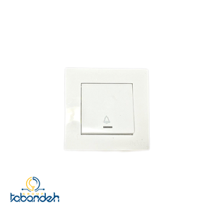 کلید شاسی زنگ BEKER مدل آسان سفید با قاب سفید